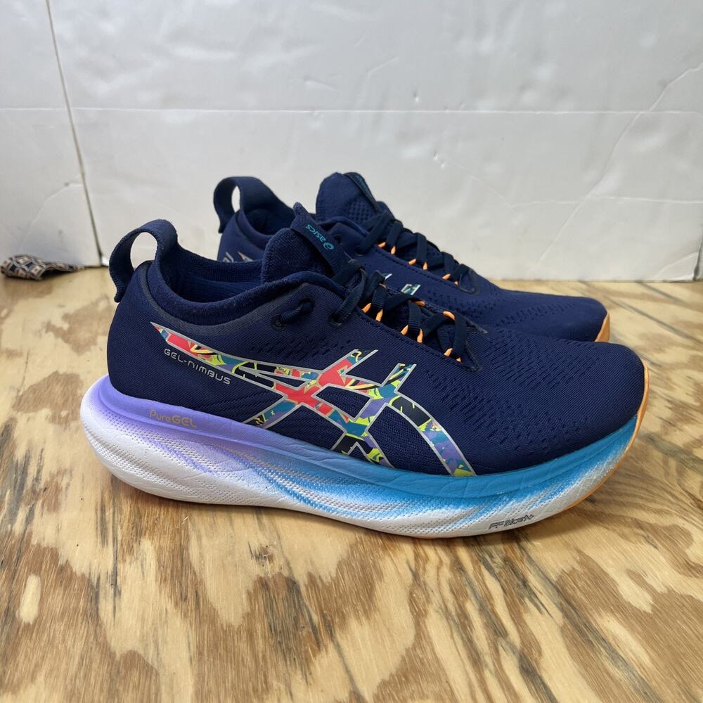 Asics Gel-Nimbus 25 Women's Sneakers 9 Blue Running Shoes 1012B438